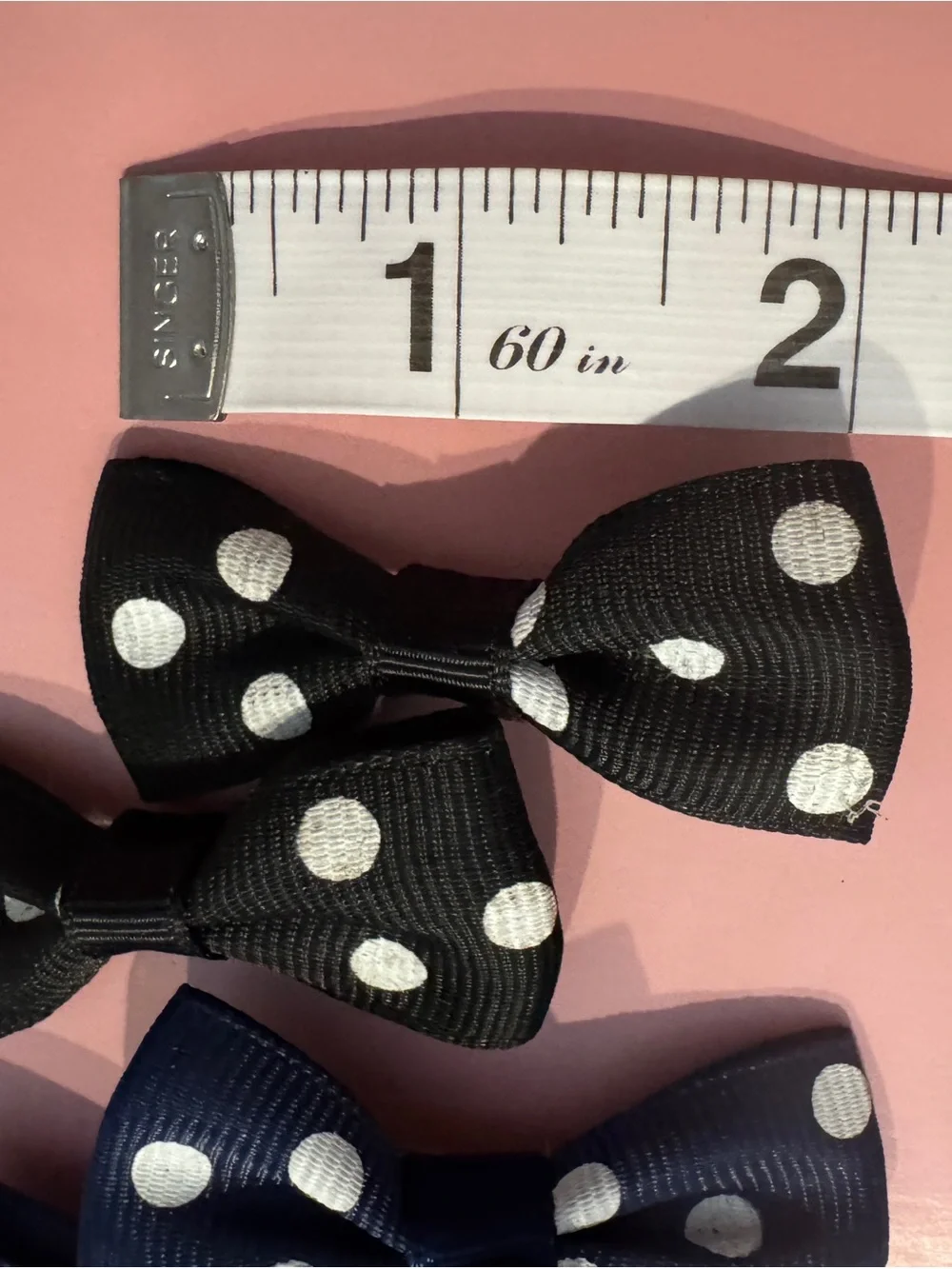 2” Kids Polka Dot and Solid Grosgrain Hair Bows - Assorted Colors - 30 pieces